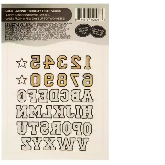 2 Packs Football Game Day Touchdown Temporary Tattoos 64pc each, Inked by Dani - Picture 3 of 5